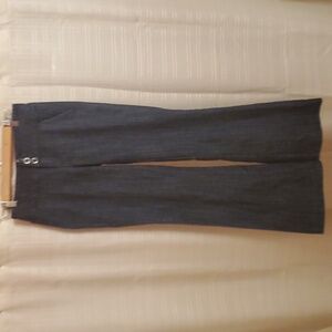 MAURICES trouser Pants Womens 1 / 2 Blue Flare Accent threading 3 Button Close
